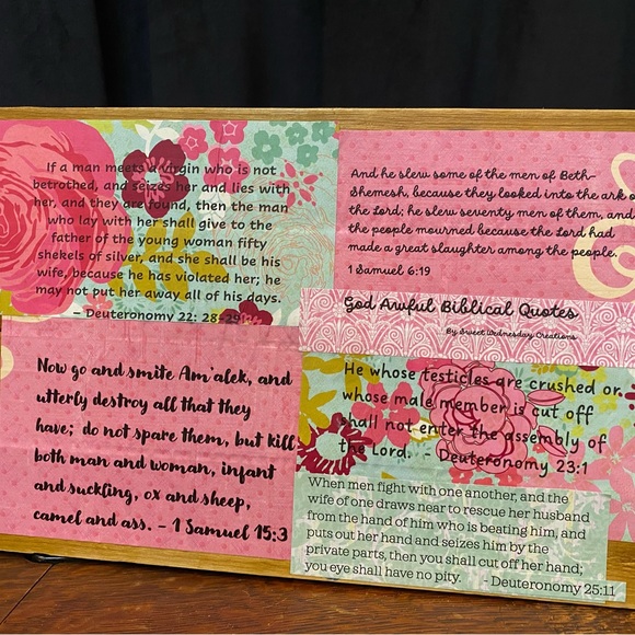 God Awful Bible Quotes Sign - Picture 2 of 10